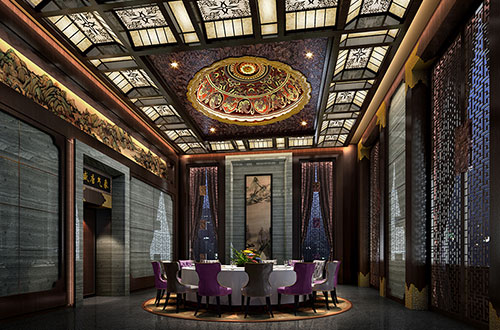 班戈低调奢华的新中式酒店设计效果图